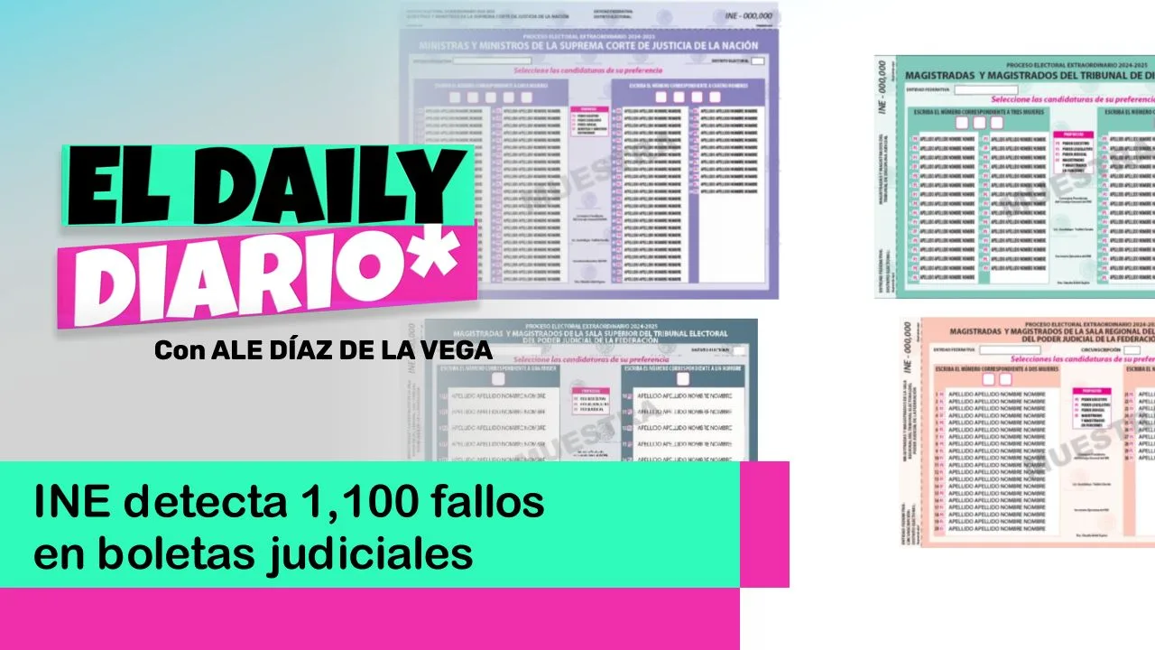 Lee más sobre el artículo INE detecta 1,100 fallos en boletas judiciales