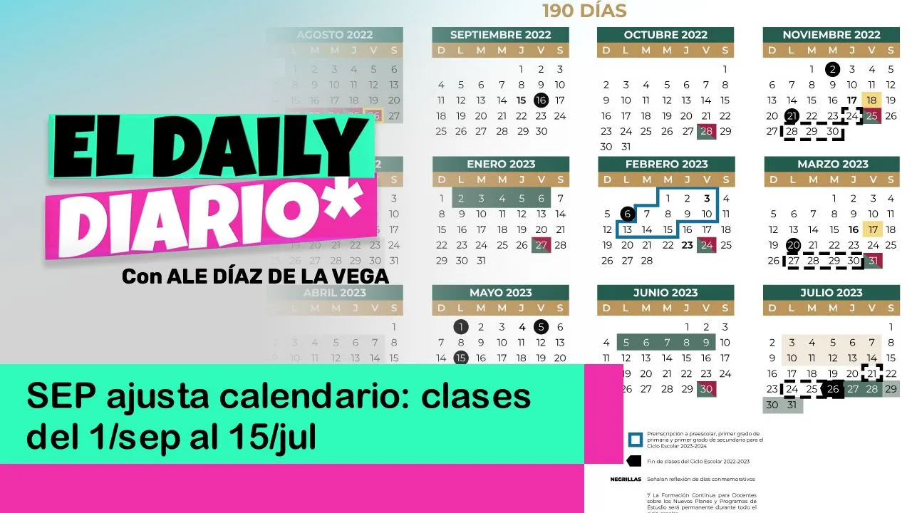 Lee más sobre el artículo SEP ajusta calendario: clases del 1/sep al 15/jul