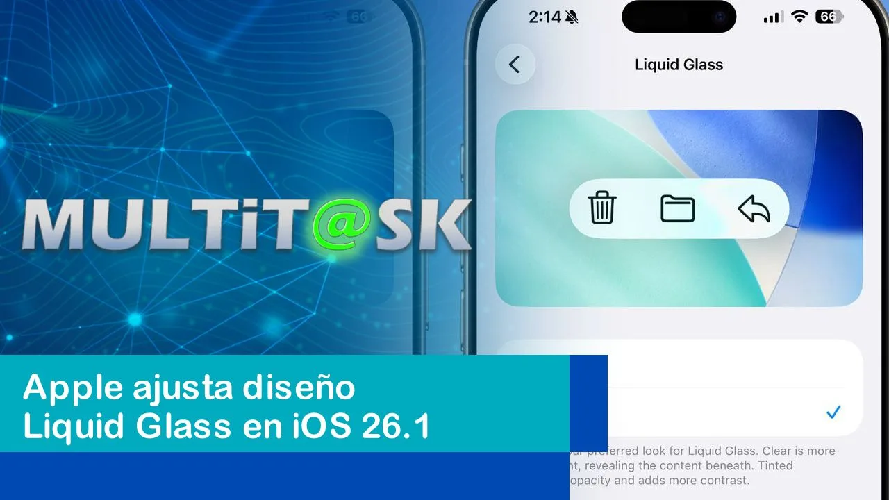 Lee más sobre el artículo Apple ajusta diseño Liquid Glass en iOS 26.1