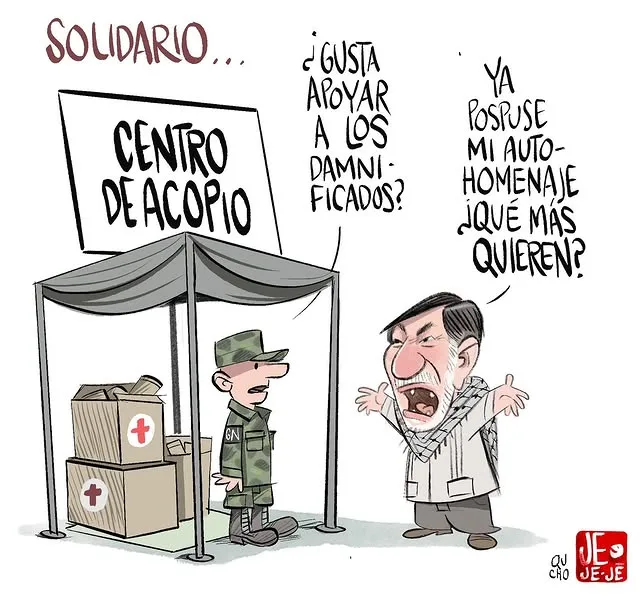 Lee más sobre el artículo Porque claro, nada dice solidaridad como cancelar tu propio homenaje y sentir que ya hiciste suficiente por los damnificados. 🙄
