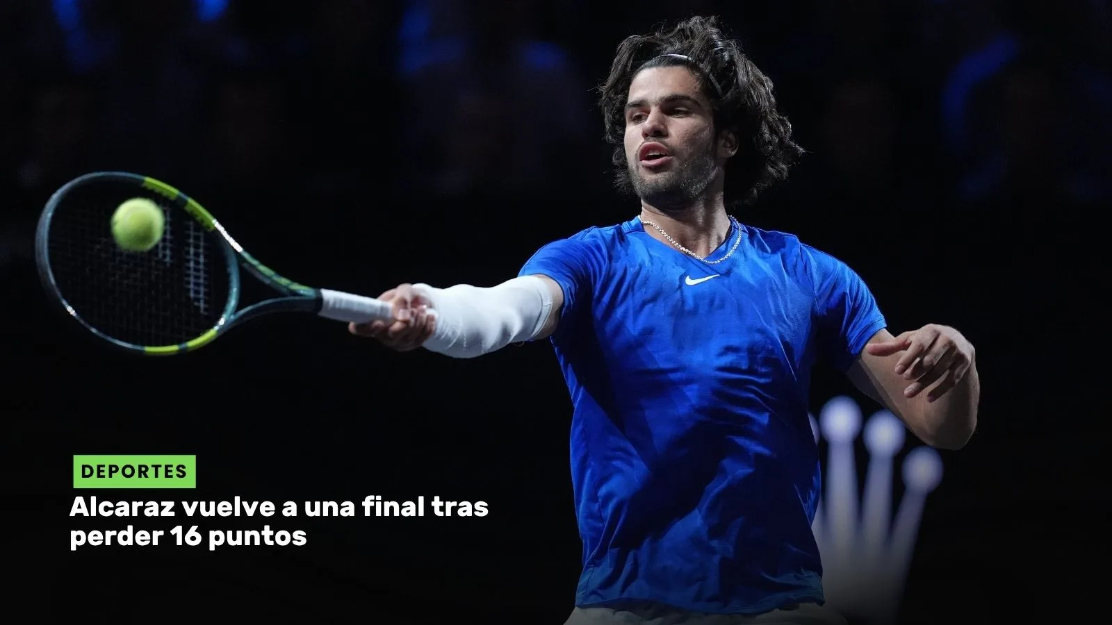 Lee más sobre el artículo Alcaraz vuelve a una final tras perder 16 puntos